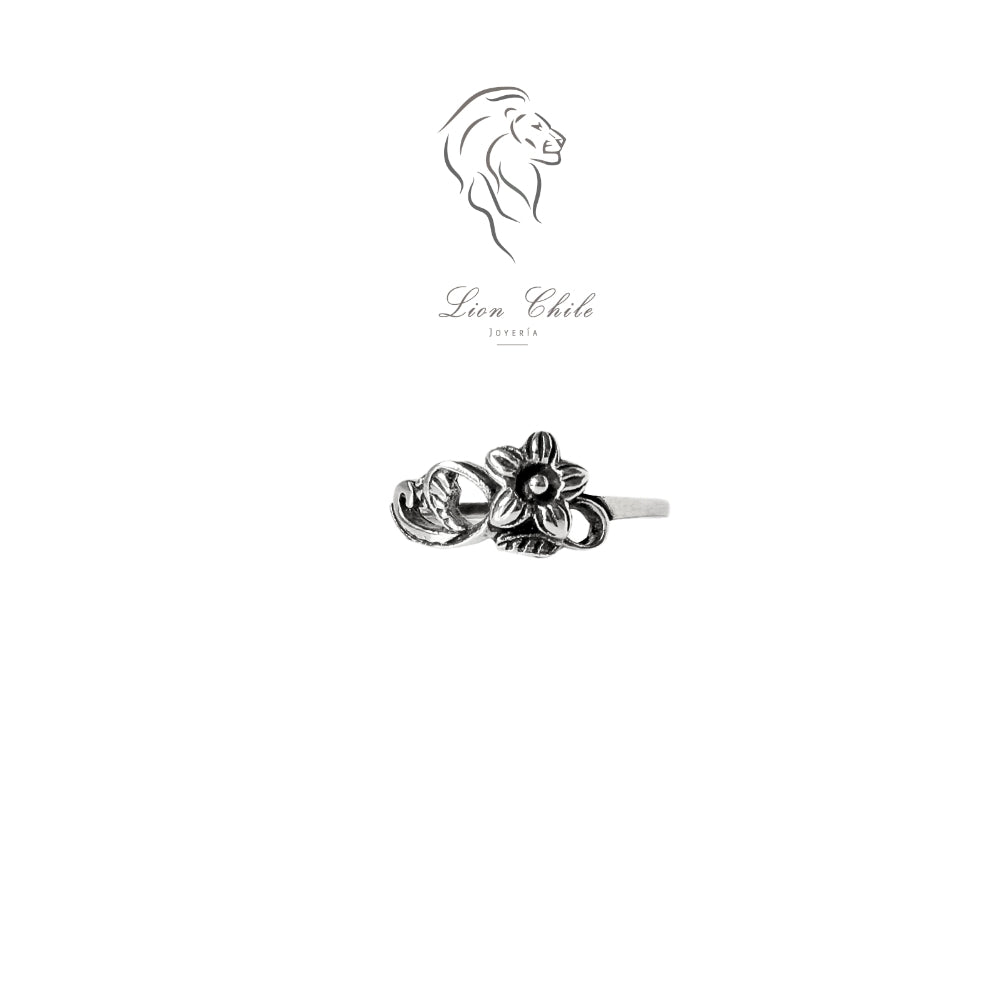 Anillo Floral Plata 925 Hecho a Mano | Joyería Lion Chile