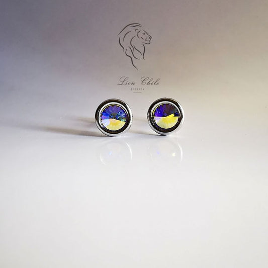 Aros plata 925  Classic color Aurora