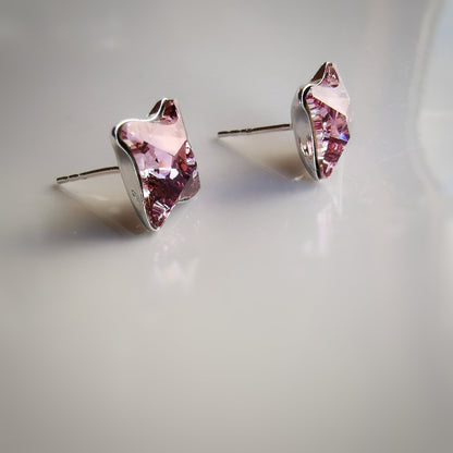 Aros plata 925 con cristal austriaco " Twister"