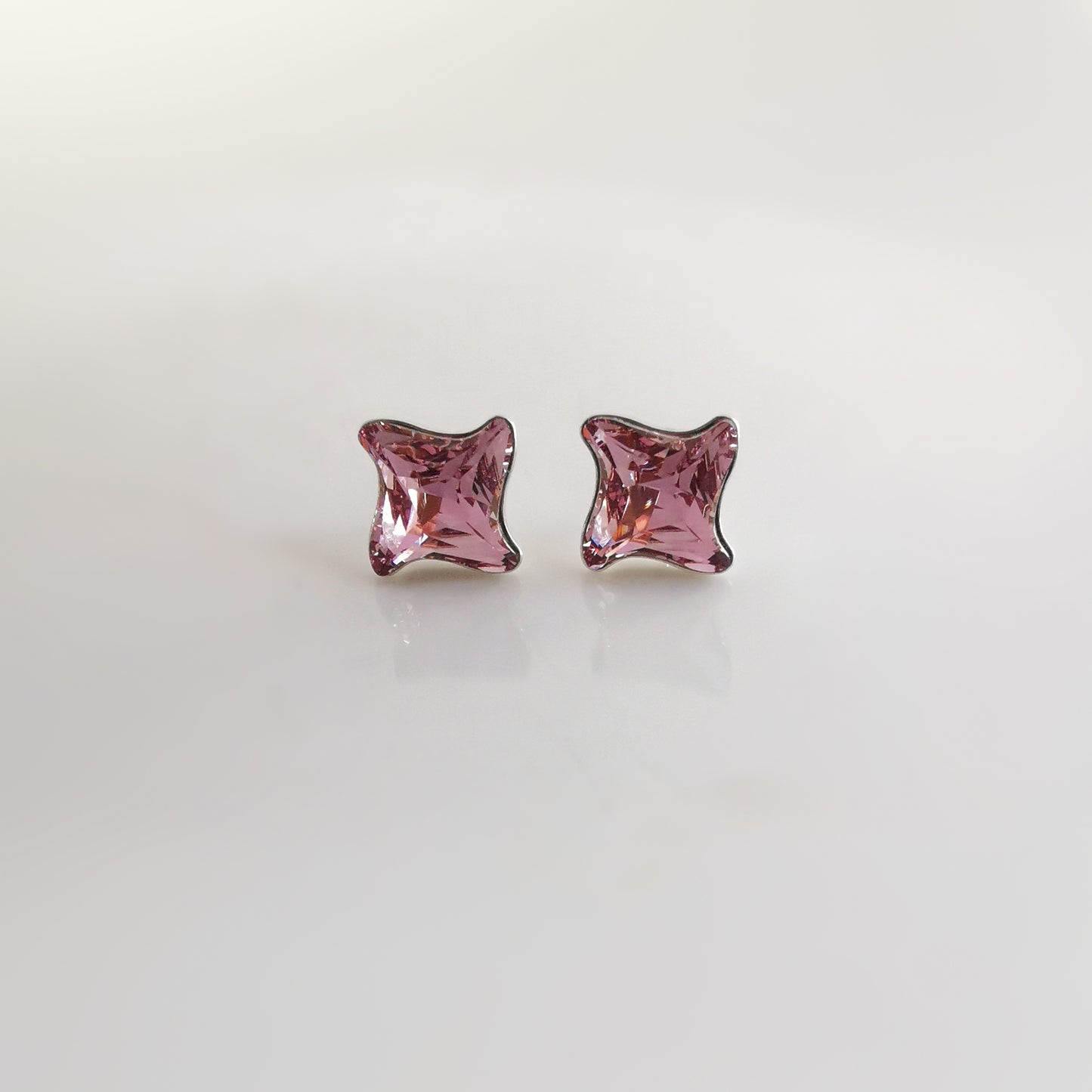 Aros plata 925 con cristal austriaco " Twister"
