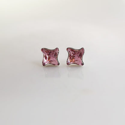 Aros plata 925 con cristal austriaco " Twister"