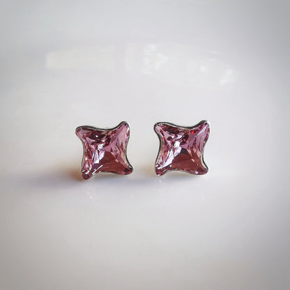 Aros plata 925 con cristal austriaco " Twister"