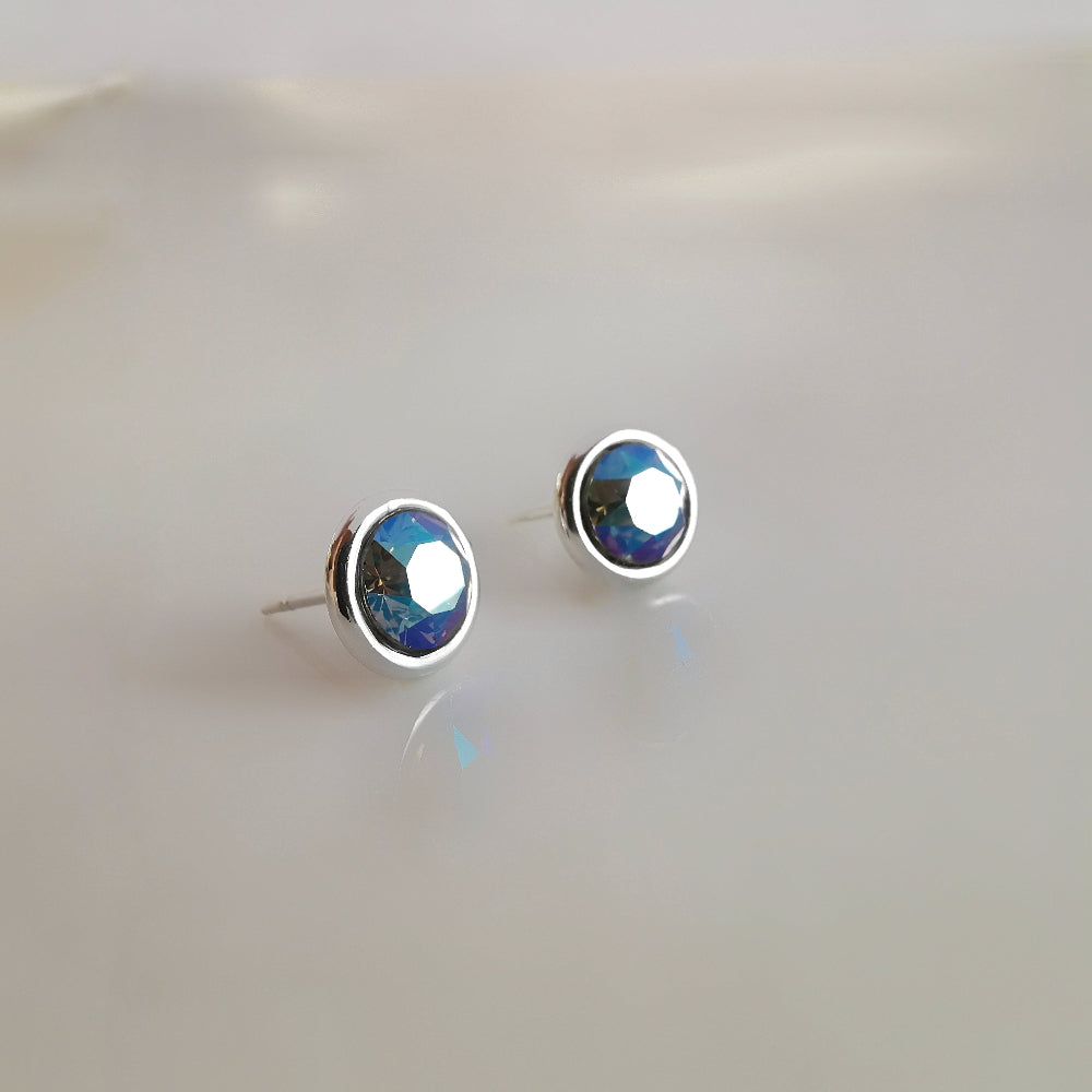 Aros de plata 925 Classic cristal