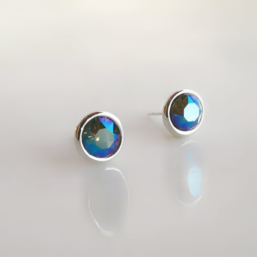 Aros de plata 925 Classic cristal