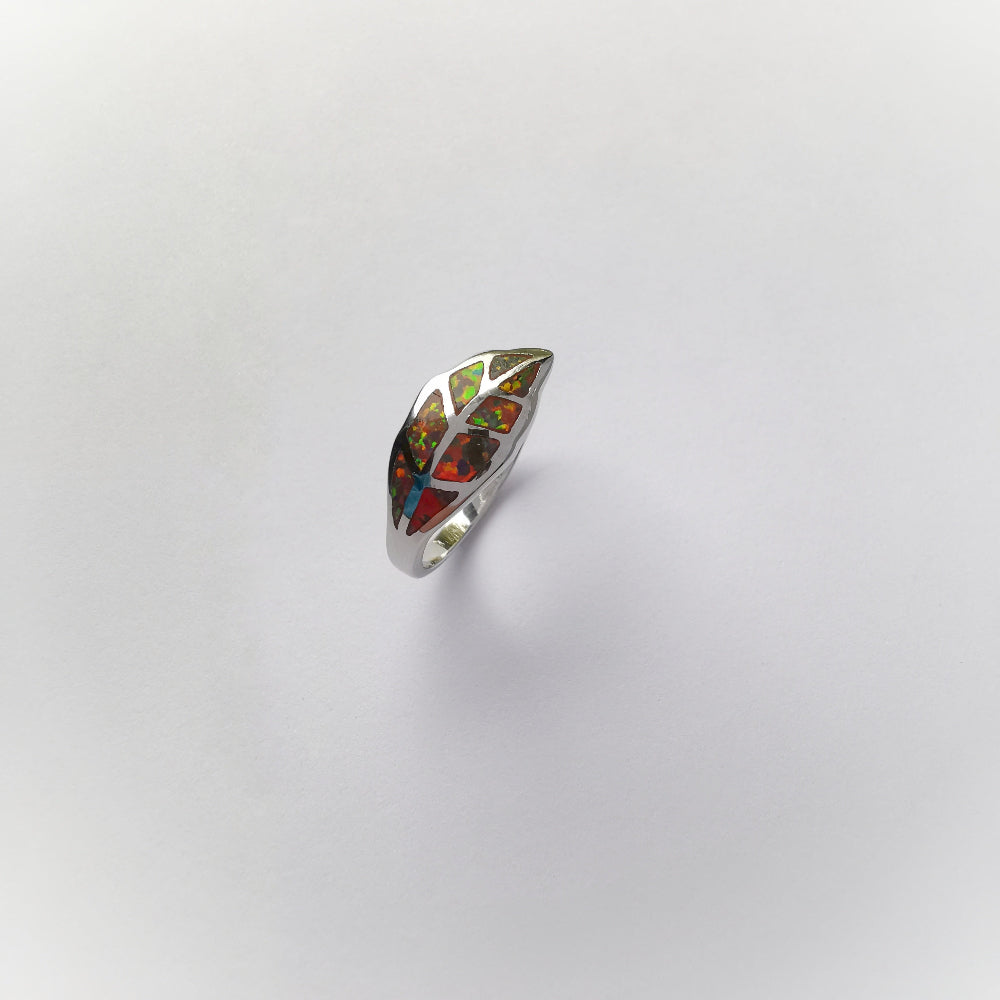 Anillo plata 925 diseño Hoja