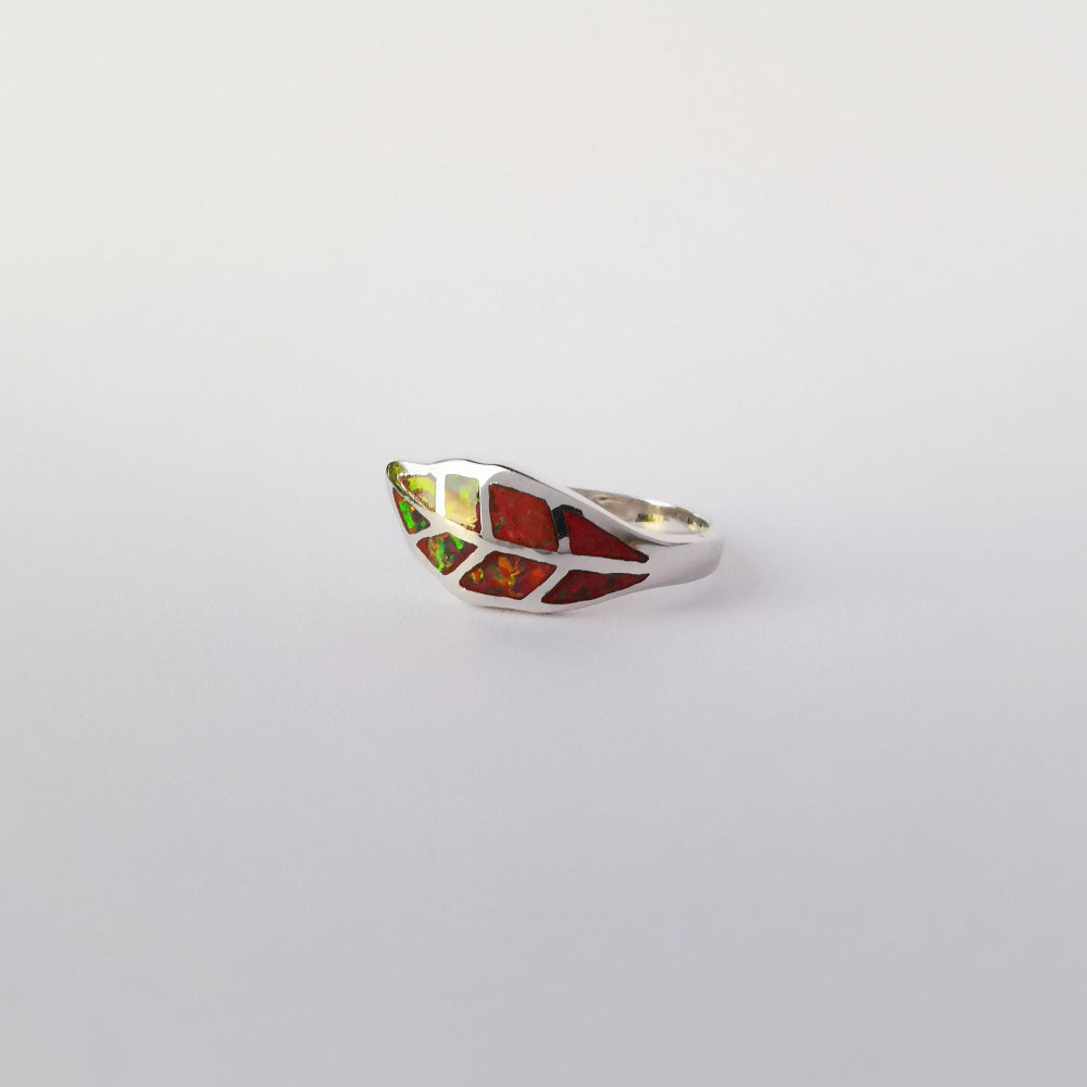 Anillo plata 925 diseño Hoja