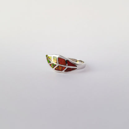 Anillo plata 925 diseño Hoja