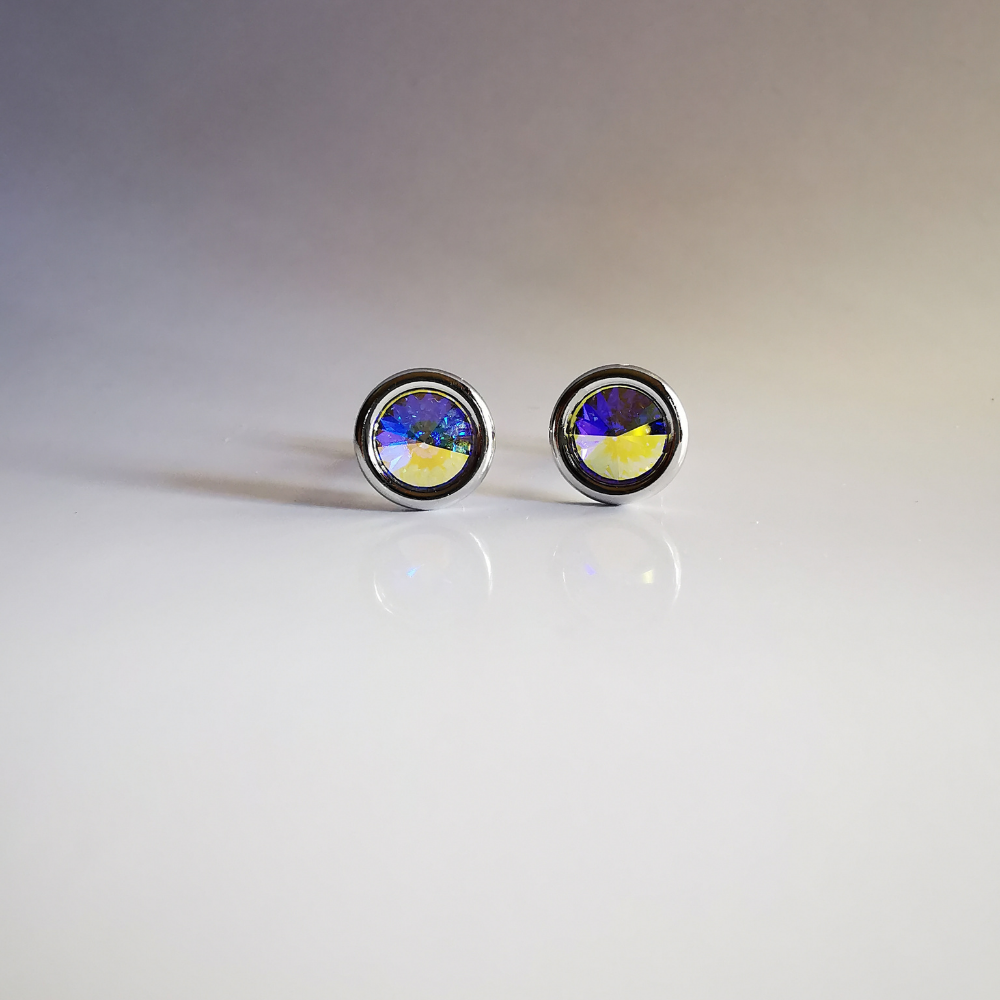 Aros plata 925  Classic color Aurora