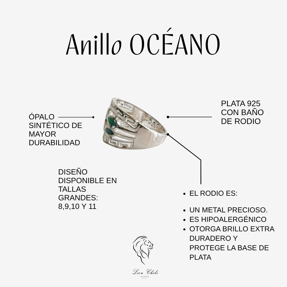 Anillo de plata 925 "OCEANO"