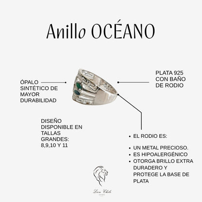 Anillo de plata 925 "OCEANO"