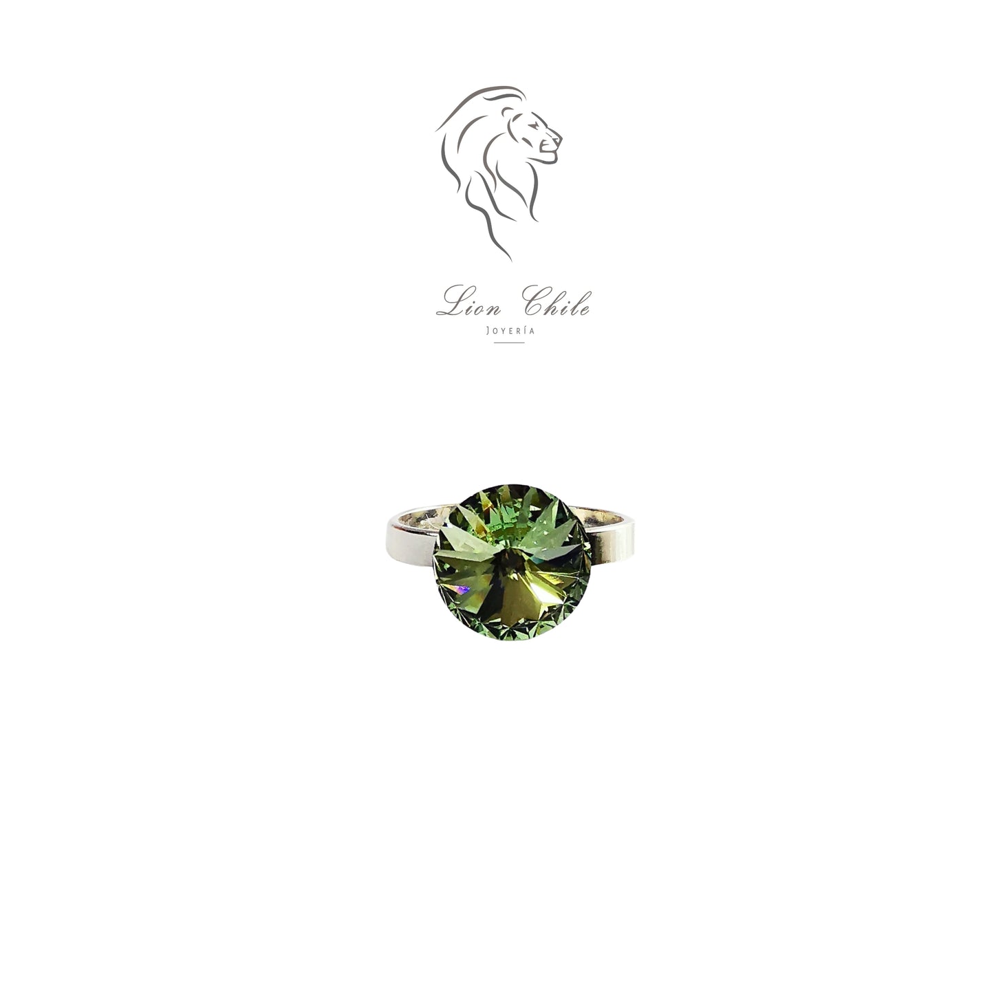 Anillo de Plata 925 con Cristal y Baño de Rodio "AURA"
