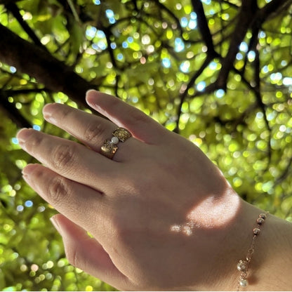 Anillo Grecia | Acero Inoxidable Bañado en Oro 18k | Talla 7 y 9.