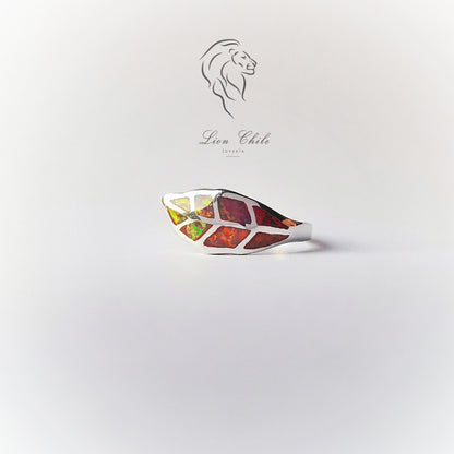 Anillo plata 925 diseño Hoja