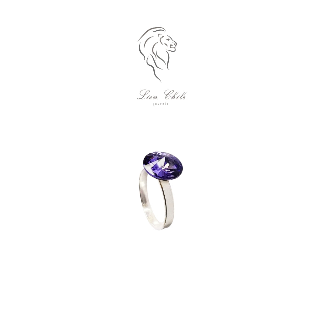 Anillo de plata 925 con cristal "Aura"