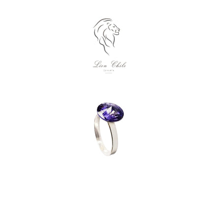 Anillo de plata 925 con cristal "Aura"