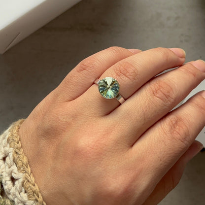 Anillo de Plata 925 con Cristal y Baño de Rodio "AURA"
