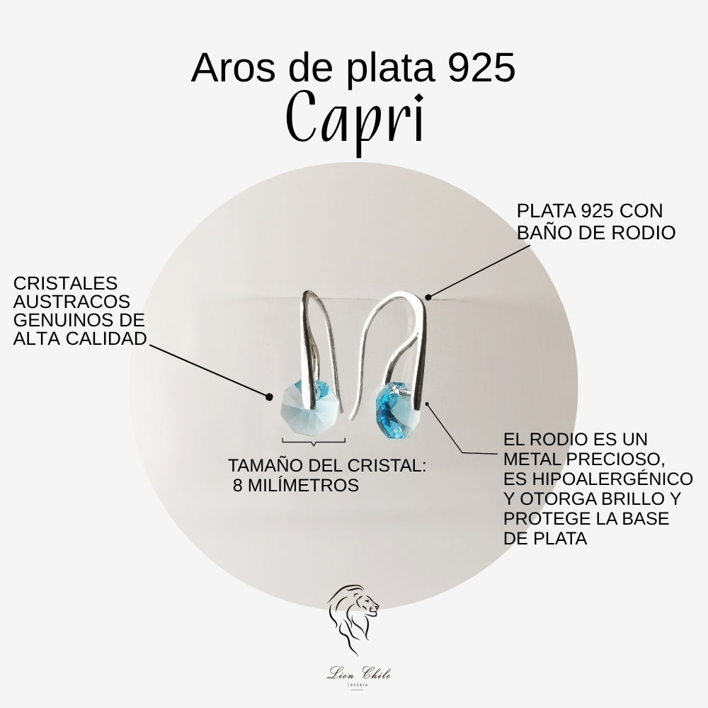 Aros cristal colgantes CAPRI