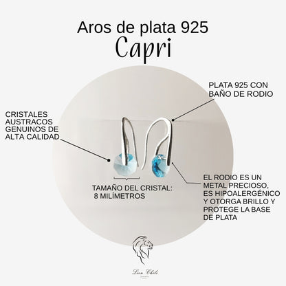 Aros cristal colgantes CAPRI