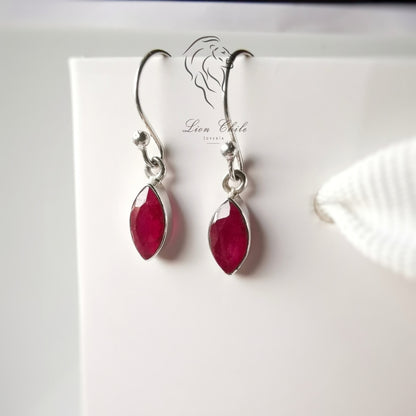 Aros colgantes plata 925 Lion Chile Joyería