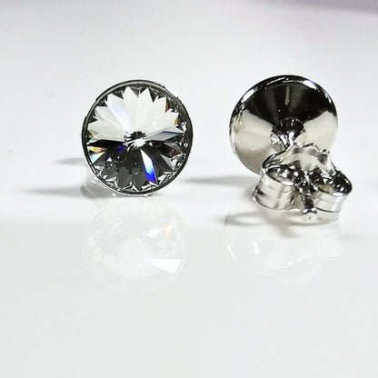 Aros Plata 925 Prisma Cristal Puro