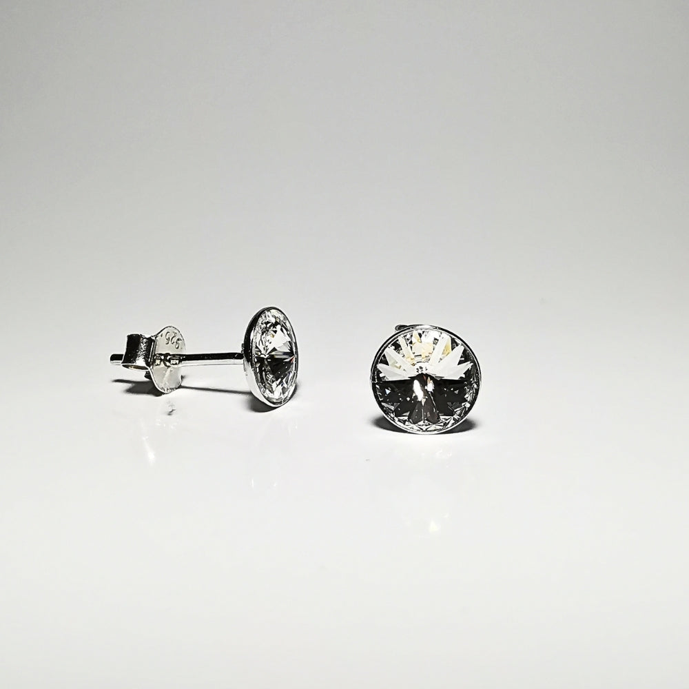 Aros Plata 925 Prisma Cristal Puro