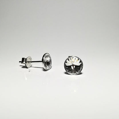 Aros Plata 925 Prisma Cristal Puro