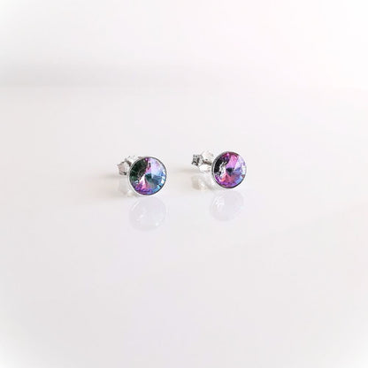 Aros rivoli plata 925 cristal austriaco multicolor - detalle