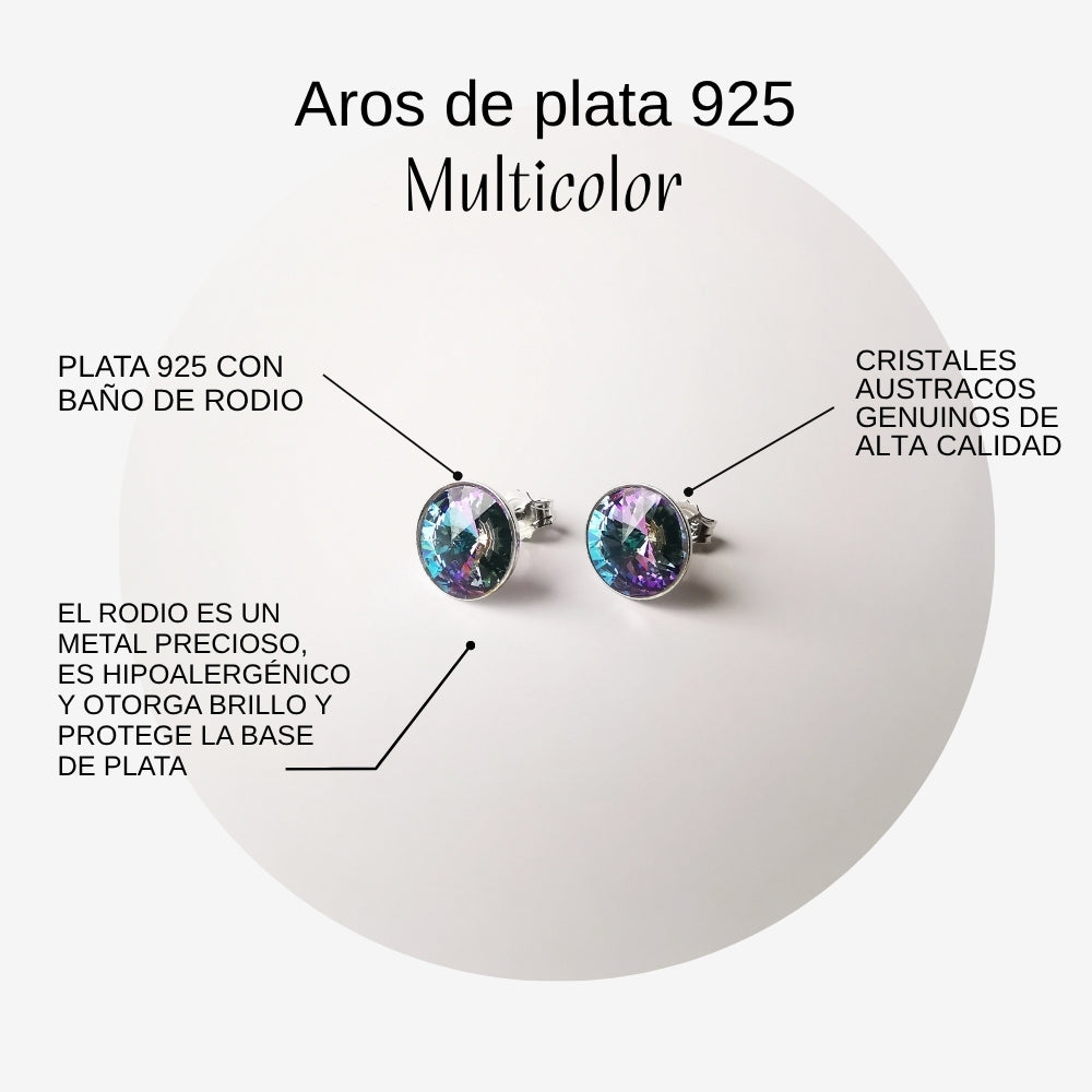 Aros de plata 925 Essential Multicolor