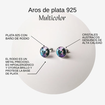 Aros de plata 925 Essential Multicolor