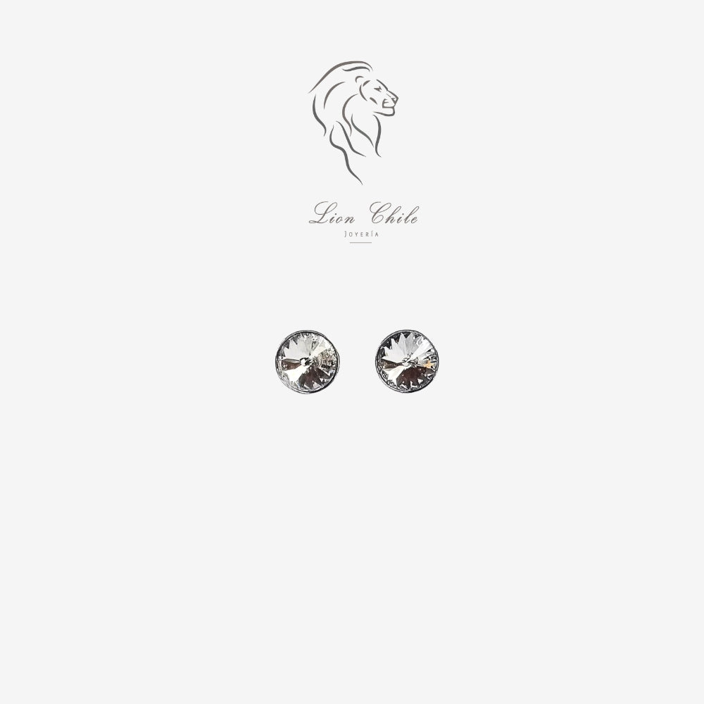 Aros Plata 925 Prisma Cristal Puro
