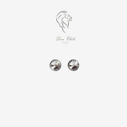 Aros Plata 925 Prisma Cristal Puro