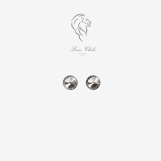 Aros Plata 925 Prisma Cristal Puro