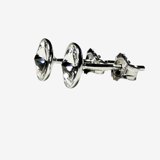 Aros Plata 925 Prisma Cristal Puro