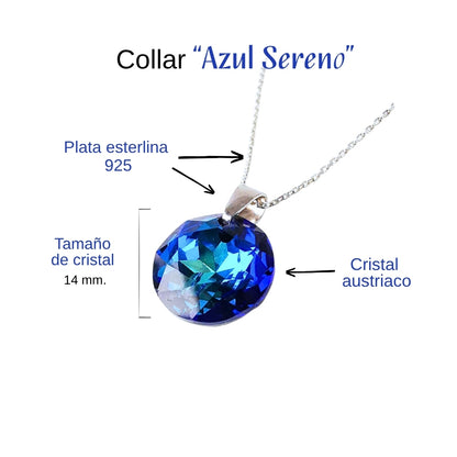 Collar cristal Azul Sereno