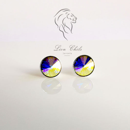 Aros de plata 925 Prisma tono Aurora