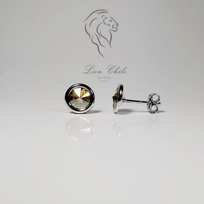 Aros de plata 925 Classic con cristal