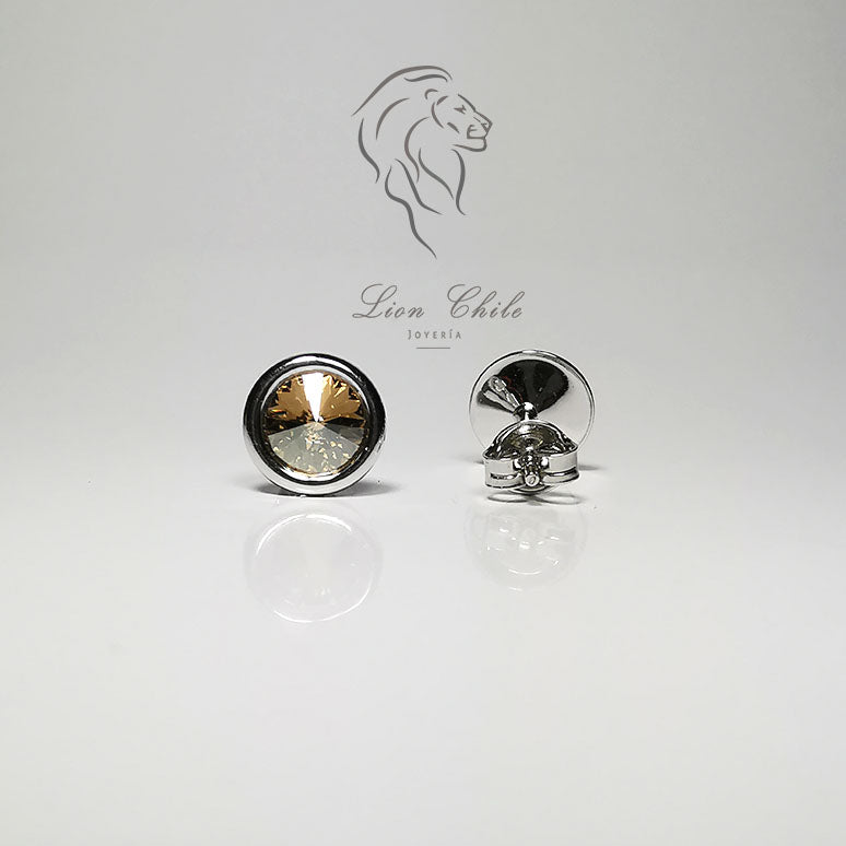 Aros de plata 925 Classic con cristal