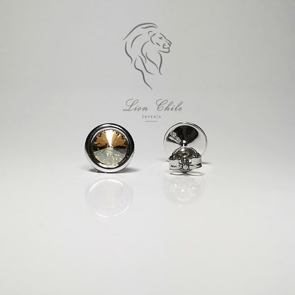Aros de plata 925 Classic con cristal