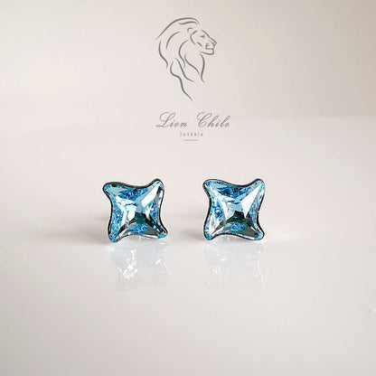 Aros plata 925 con cristal austriaco " Twister"