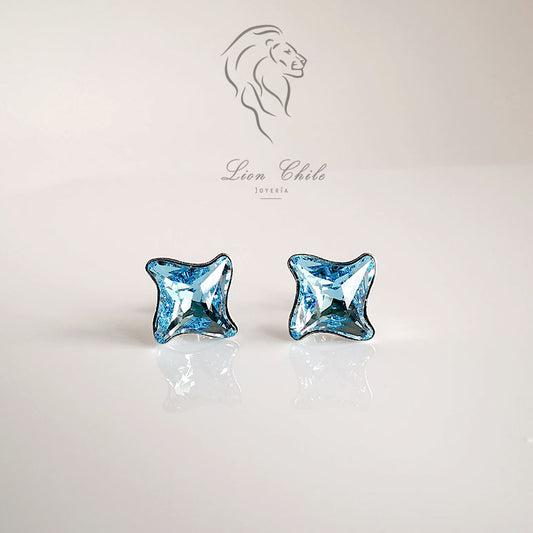 Aros plata 925 con cristal austriaco " Twister"