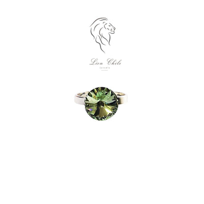 Anillo de Plata 925 con Cristal y Baño de Rodio "AURA"
