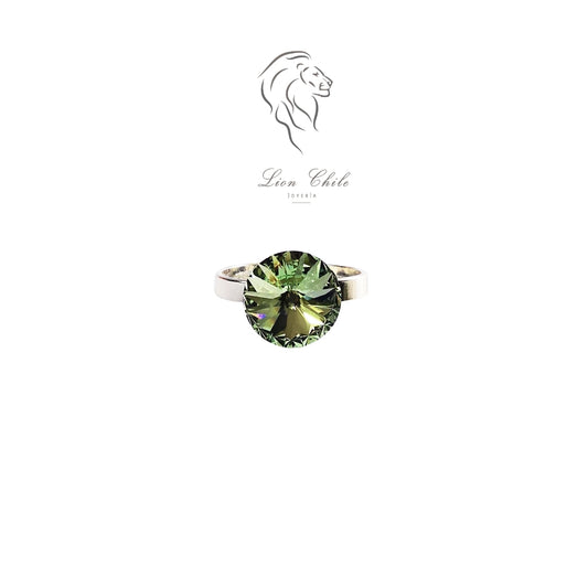 Anillo de Plata 925 con Cristal y Baño de Rodio "AURA"
