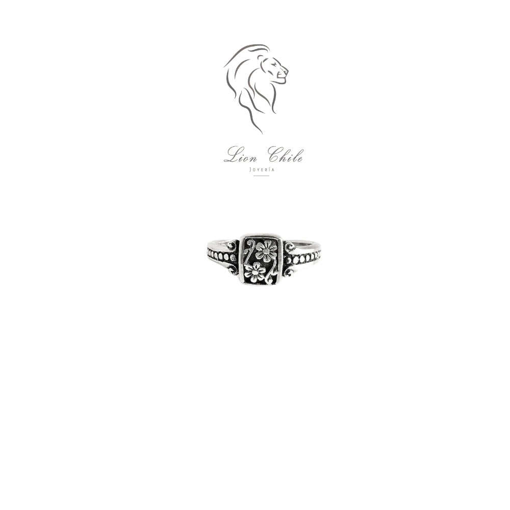 Anillo Flores Plata 925 Hecho a Mano | Joyería Lion Chile