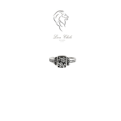 Anillo Flores Plata 925 Hecho a Mano | Joyería Lion Chile