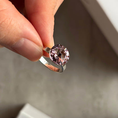 Anillo de plata 925 con cristal "Aura" Rosa Antiguo