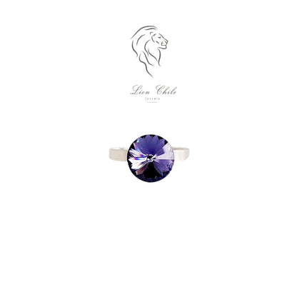 Anillo de plata 925 con cristal "Aura"