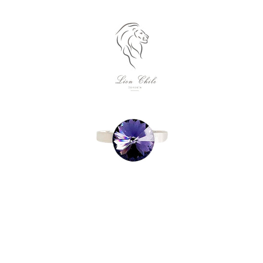Anillo de plata 925 con cristal "Aura"