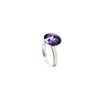 Anillo de plata 925 con cristal "Aura"