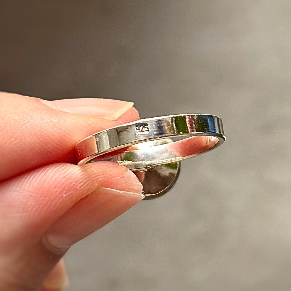 Anillo de plata 925 con cristal "Aura"